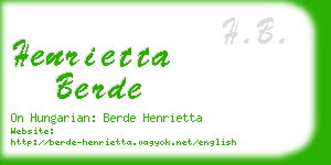 henrietta berde business card